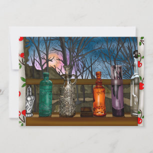 Reflektion Farbige Glasvasen im Fensterbereich