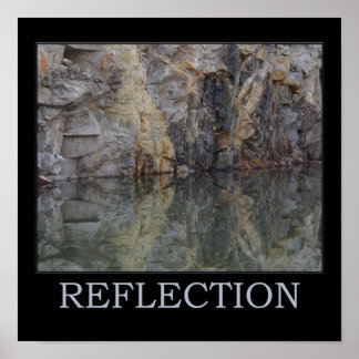 Reflektion Felswand Wasser 1 Inspiration Poster
