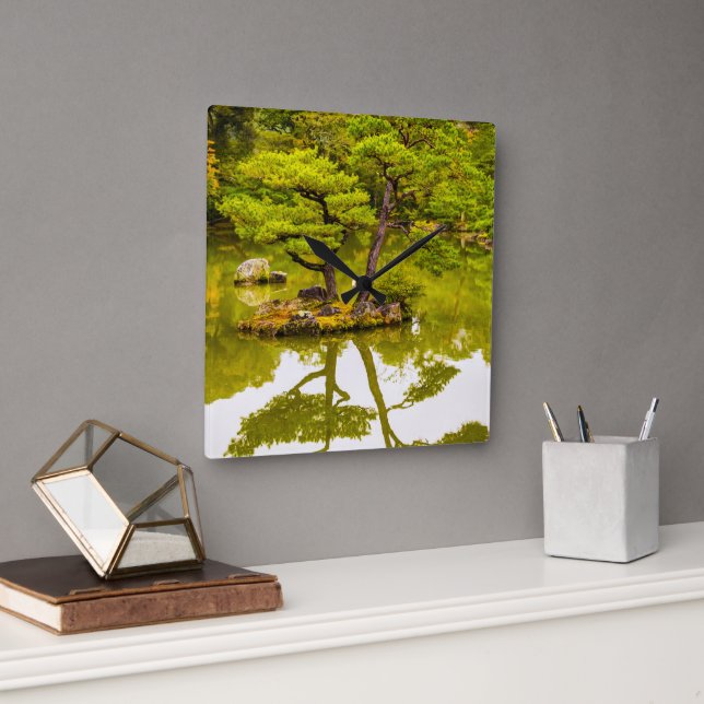 Reflektion Quadratische Wanduhr (Büro)