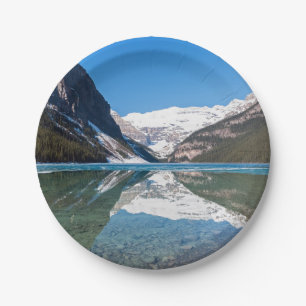 Reflektion über Lake Louise - Banff NP, Kanada Pappteller