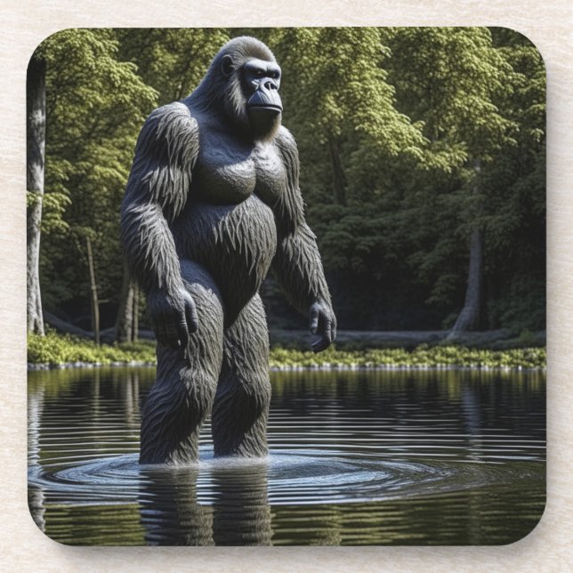 Reflektion von Bigfoot im Wasser Getränkeuntersetzer (Vorderseite)