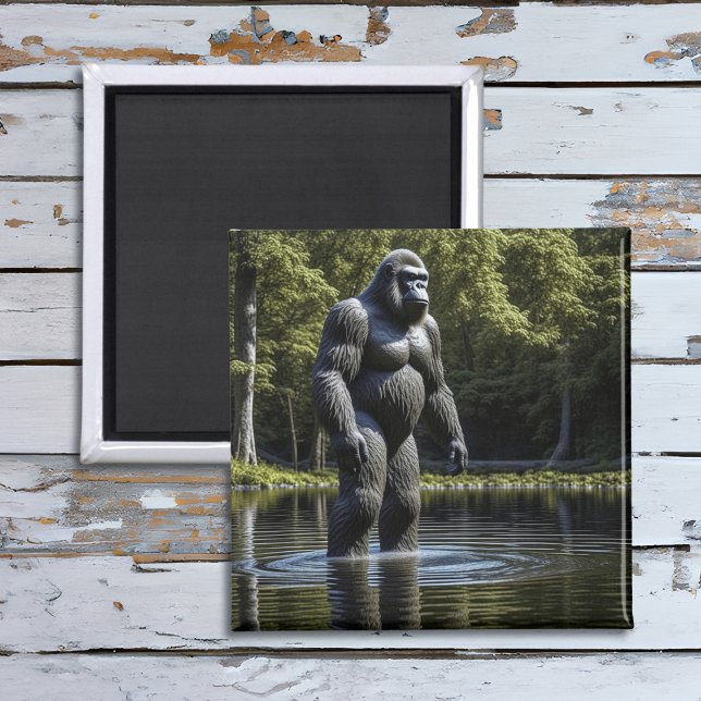 Reflektion von Bigfoot im Wasser Magnet (Von Creator hochgeladen)