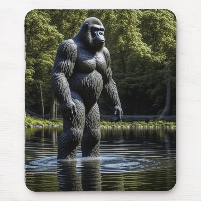 Reflektion von Bigfoot im Wasser Mousepad (Vorne)