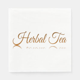 Reflektion von Kräutertee Serviette