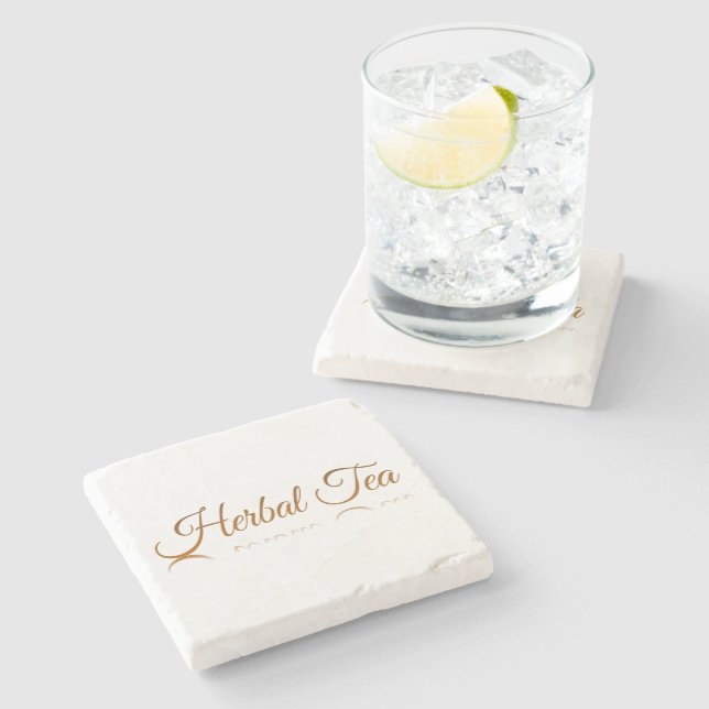 Reflektion von Kräutertee Steinuntersetzer (Seitenansicht)