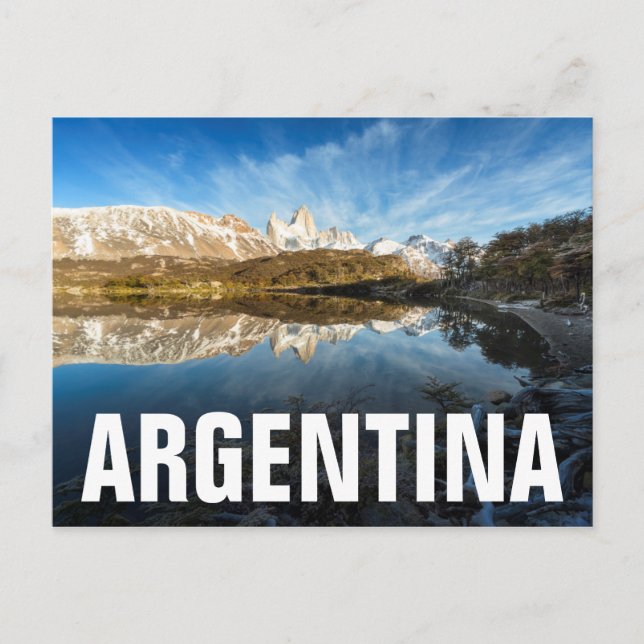 Reflektion von Patagonia Postkarte (Vorderseite)