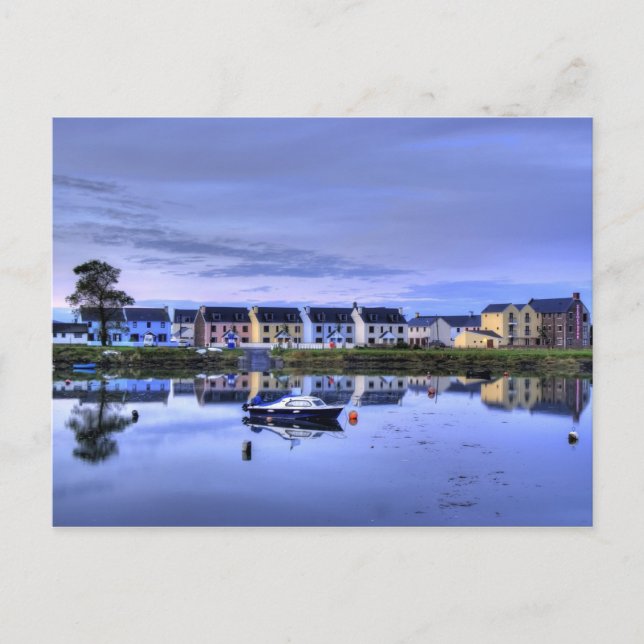 Reflektionen an den Booten Postkarte (Vorderseite)