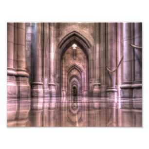 Reflektionen der nationalen Kathedrale von Washing Fotodruck
