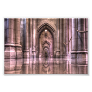 Reflektionen der nationalen Kathedrale von Washing Fotodruck