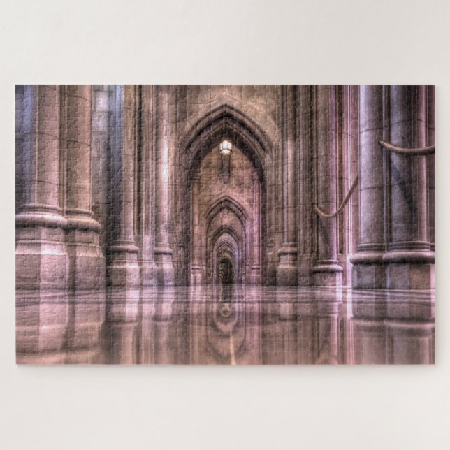 Reflektionen der nationalen Kathedrale von Washing Puzzle (Horizontal)