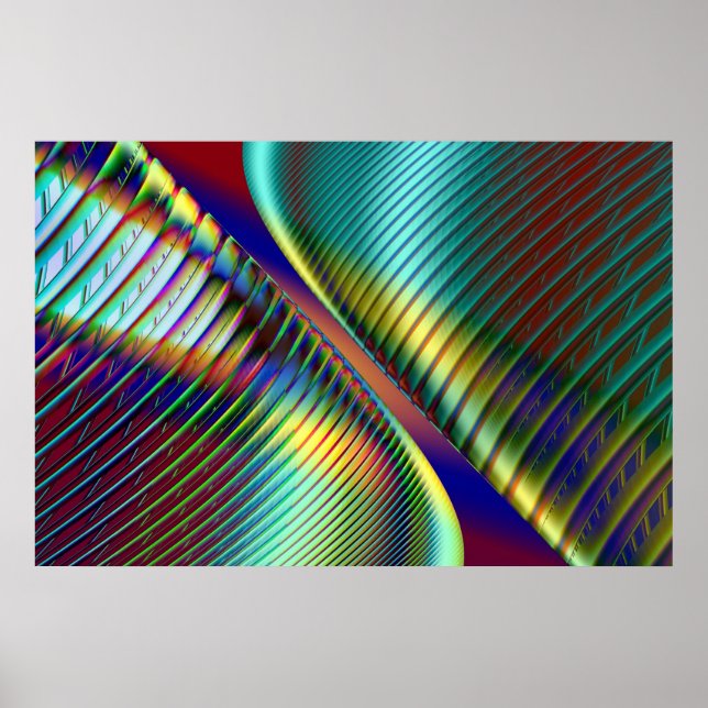 Reflektionen im Fraktal Poster (Vorne)