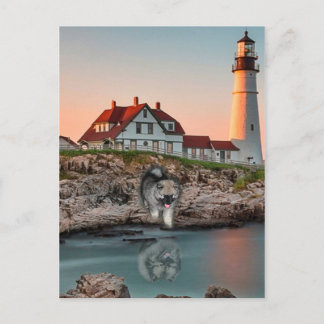 Reflektionen im Leuchtturm Postkarte