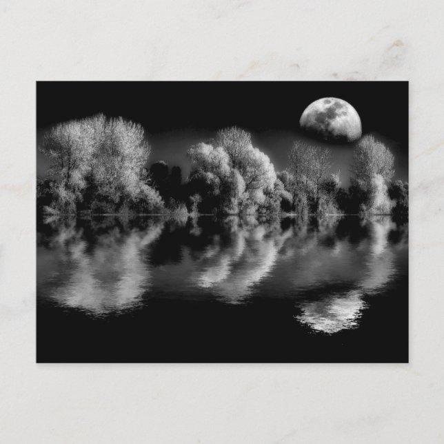 Reflektionen in der Nacht Postkarte (Vorderseite)