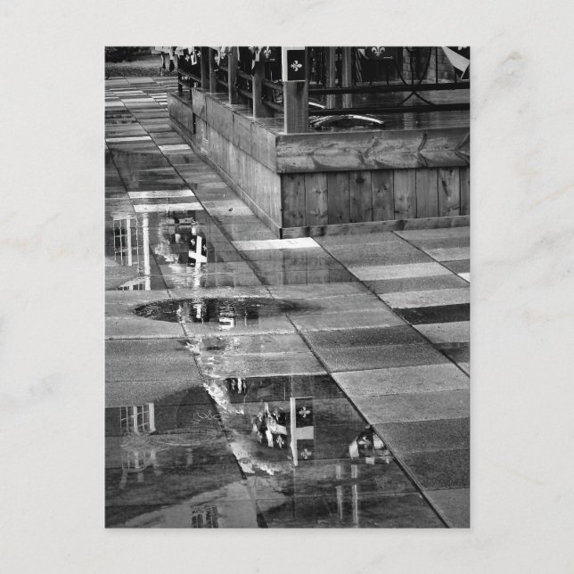 Reflektionen nach Regen Aubry Vieux Hull Postkarte (Vorderseite)