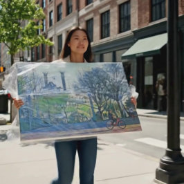 Reflektionen über den Rückweg von Detroit Leinwanddruck