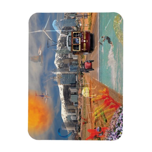 REFLEKTIONEN VON OZ Berg zu Meer Magnet (Vertikal)