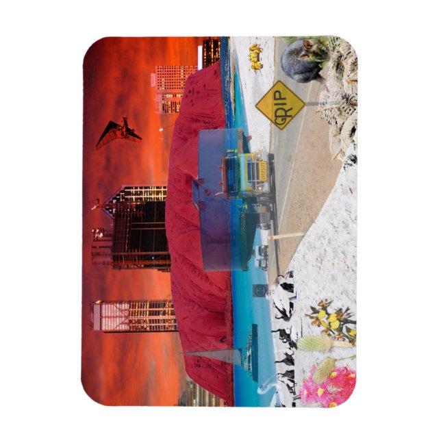 REFLEKTIONEN VON OZ ULURU Ayers Rock Magnet (Vertikal)