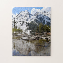 Reflektionen von Teton-Bergströmen - 11x14 - 252pc Puzzle