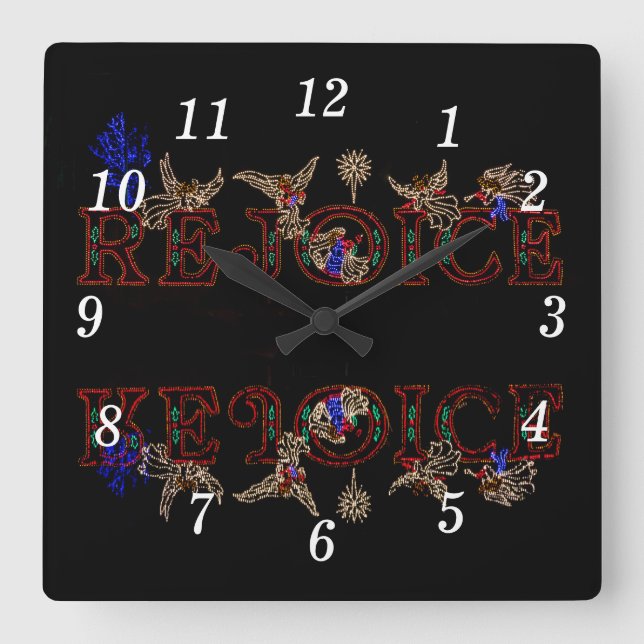 Reflektionen Wall Clock Quadratische Wanduhr (Vorderseite)