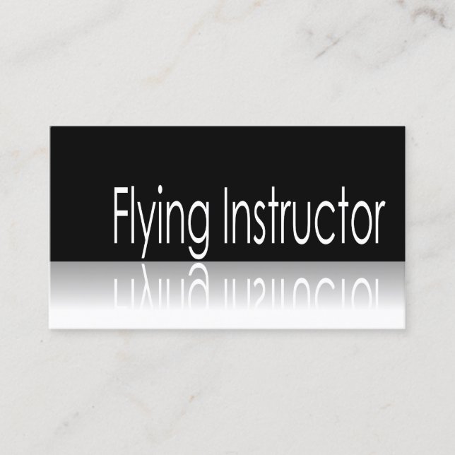 Reflektiv - Flying Instructor - Visitenkarte (Vorderseite)