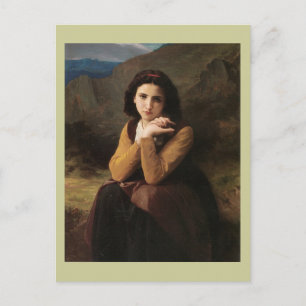 Reflektive Schönheit (Mignon Pensive) 1869 Bouguer Postkarte