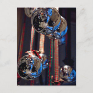 Reflektive Silberschmuck Postkarte