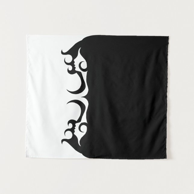 Reflektiver Deko Mod Woman Tapestry Wandteppich (Vorderseite (Horizontal))