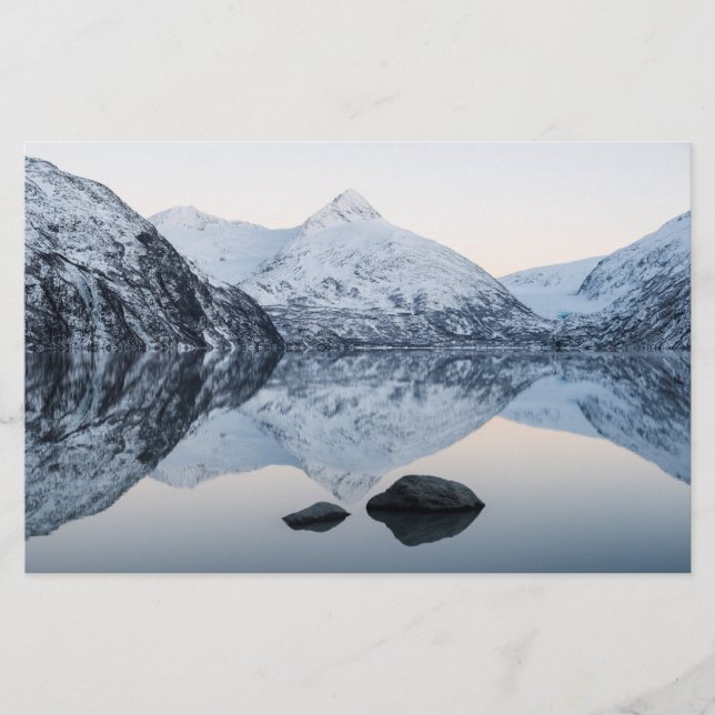 Reflektiver Portage Lake Briefpapier (Vorderseite)