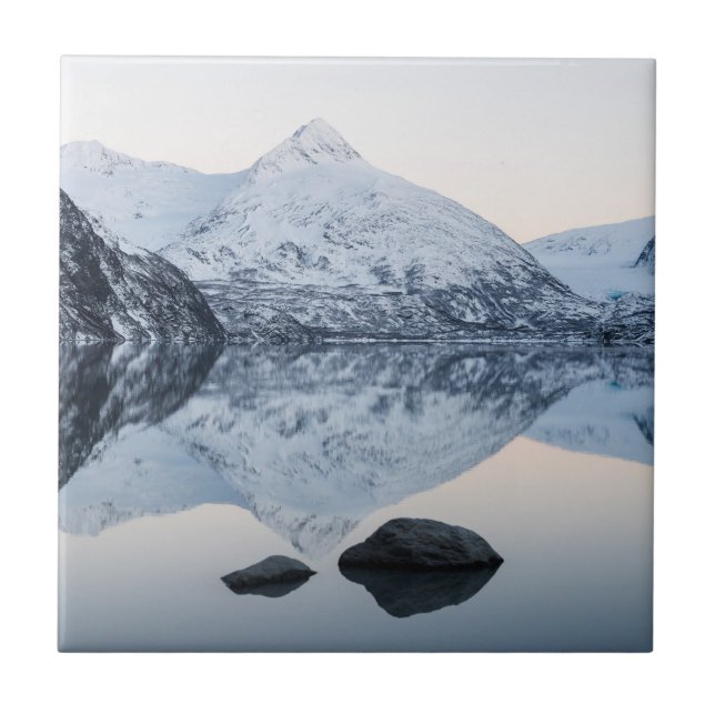 Reflektiver Portage Lake Fliese (Vorderseite)