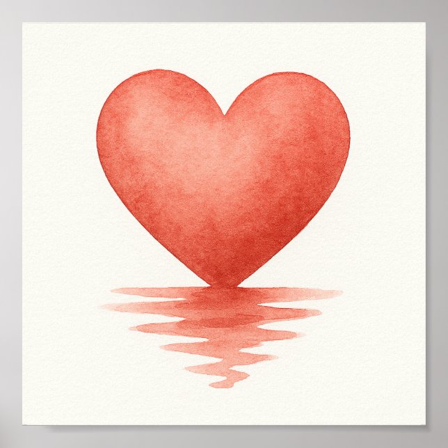 Reflektives Herz Poster (Vorne)