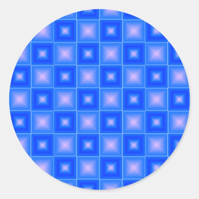 Reflektives Muster für gepolsterte Tile Runder Aufkleber (Vorderseite)