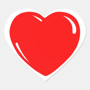 Reflektives rotes Herz Herz-Aufkleber