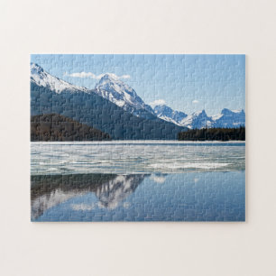 Reflexion der Rocky Mountains im Maligne Lake Puzzle