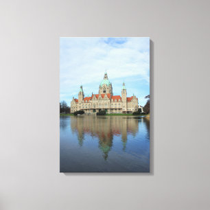 Reflexion in Hannover, Deutschland - Wrapped Canva Leinwanddruck