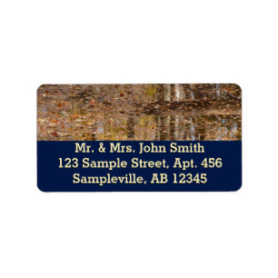 Reflexion über den Still Creek im Greenbelt Park Adressaufkleber