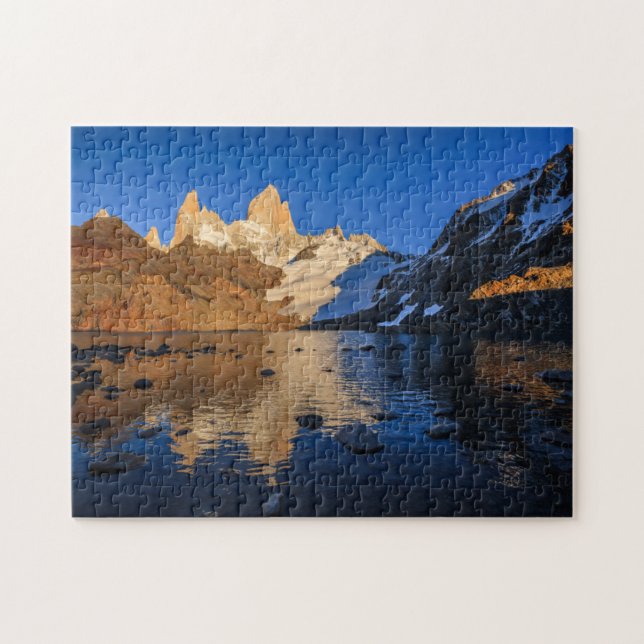 Reflexion von Fitz Roy am Sonnenaufgang Puzzle (Horizontal)