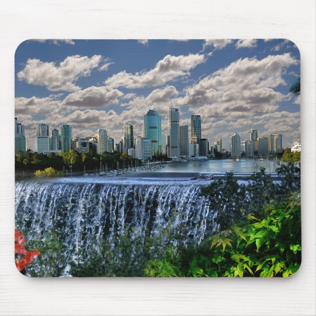 REFLEXIONEN der Fluss-Wasserfälle Unze Brisbane Mousepad (Vorne)