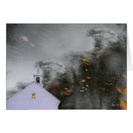 Reflexionen einer Kapelle im Herbst-Licht