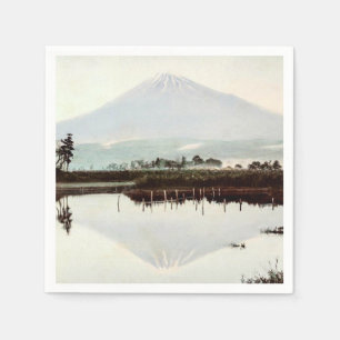 Reflexionen vom Fujisan im alten Japan Vintagen Serviette