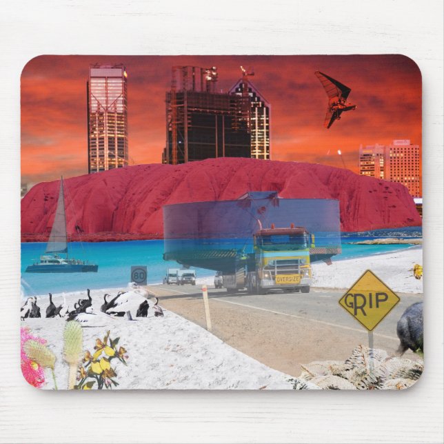 REFLEXIONEN VON Unze Uluru zur Küste Mousepad (Vorne)