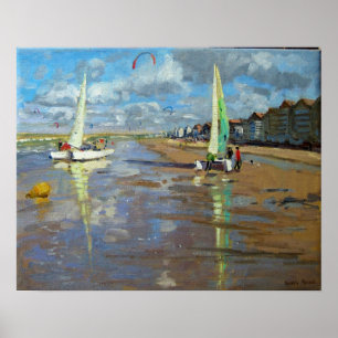 Reflexions-Schrei-Dünen Frankreich Poster