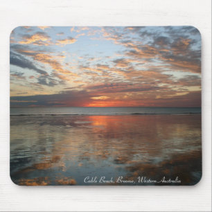Reflexions-Sonnenuntergang, Kabel-Strand, Broome, Mousepad