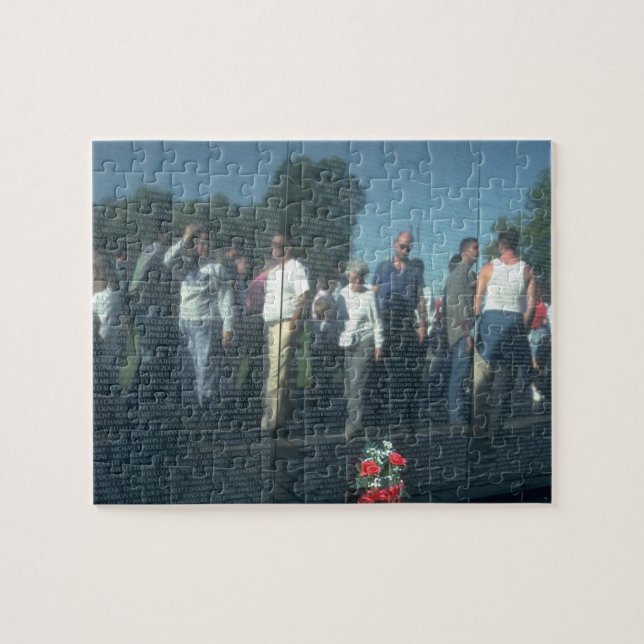 Reflexions-Vietnam-Veteranen-Wand-Washington DC Puzzle (Horizontal)