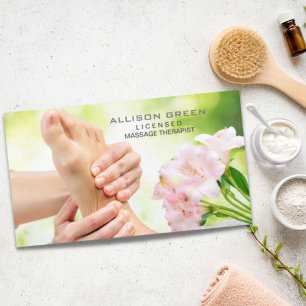 Reflexologie Akupressur Fußmassage Therapeut Visitenkarte