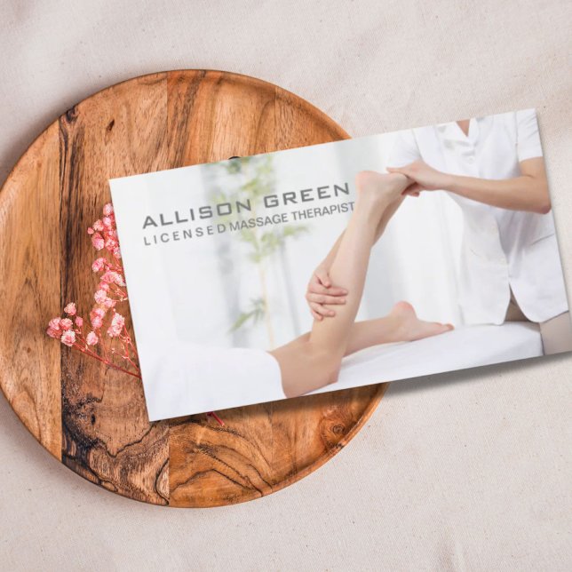 Reflexologie Akupressur Fußmassage Therapeut Visitenkarte (Reflexology Acupressure Foot Massage therapist Business Card)