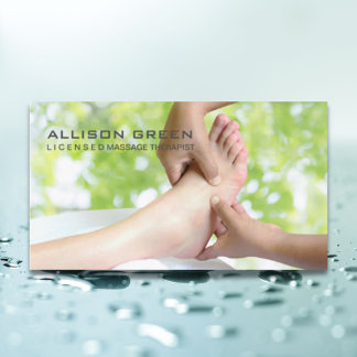 Reflexologie Akupressur Fußmassage Therapeut Visitenkarte