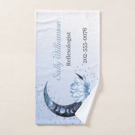 Reflexologie Blauer Lotus Blume Moon Handtuch