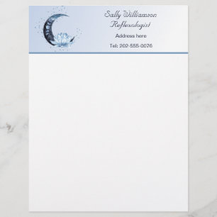 Reflexologie Blue Lotus Blume Business Briefbogen