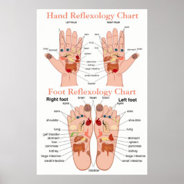 Reflexologie Diagramm 20X30" Poster