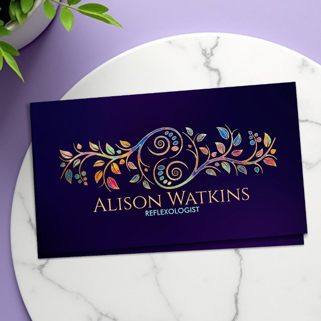 Reflexologie - Farbige Ying Yang Ornament Visitenkarte (Von Creator hochgeladen)